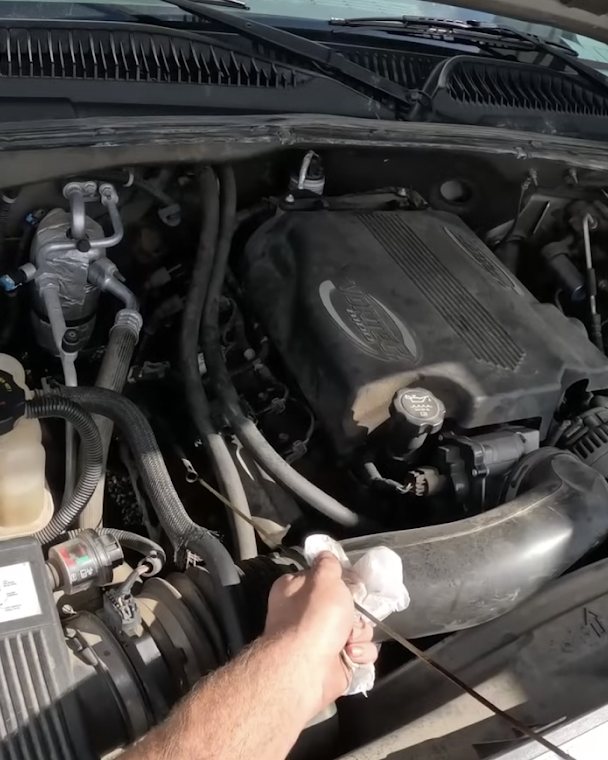 Engine repair under the hood